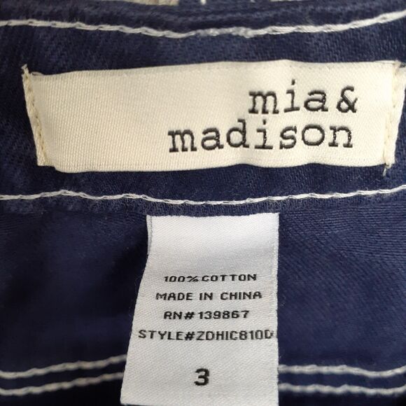 Mia & Madison High Waisted Painter Carpenter Mom Blue Jeans Size 3 NWOT - Picture 5 of 7